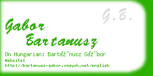 gabor bartanusz business card